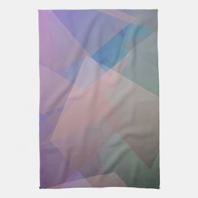 Abstract Flying Particles | Geometrical Shapes Kitchen Towel (Vertical)