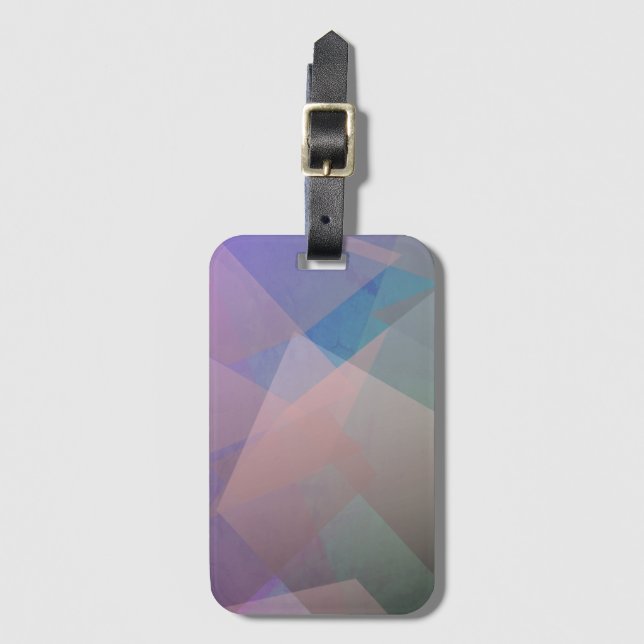 Abstract Flying Particles | Geometrical Shapes Luggage Tag (Front Vertical)