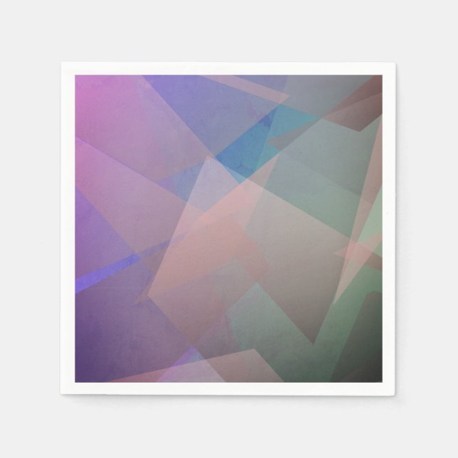 Abstract Flying Particles | Geometrical Shapes Napkins (Front)