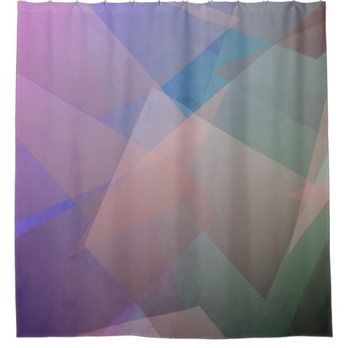 Abstract Flying Particles  Geometrical Shapes Shower Curtain