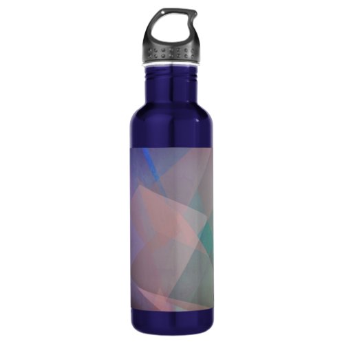 Abstract Flying Particles  Geometrical Shapes Stainless Steel Water Bottle