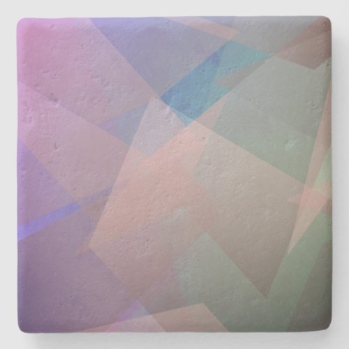 Abstract Flying Particles  Geometrical Shapes Stone Coaster