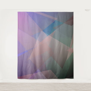 Abstract Flying Particles   Geometrical Shapes Tapestry