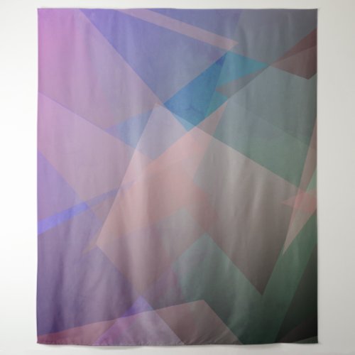 Abstract Flying Particles  Geometrical Shapes Tapestry