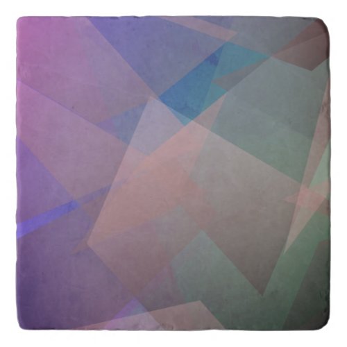 Abstract Flying Particles  Geometrical Shapes Trivet