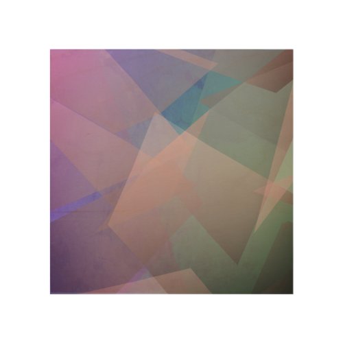 Abstract Flying Particles  Geometrical Shapes Wood Wall Art
