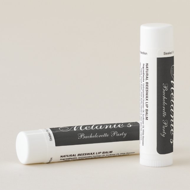 Abstract Foil Bachelorette Party Lip Balm (Back)