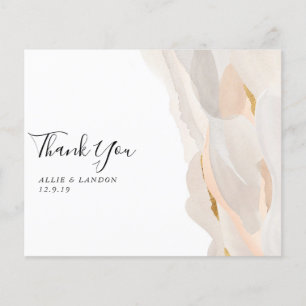 Abstract Foil Thank You Card Budget Flyer