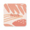Abstract Foliage Peach Pink Coral Cream Blush