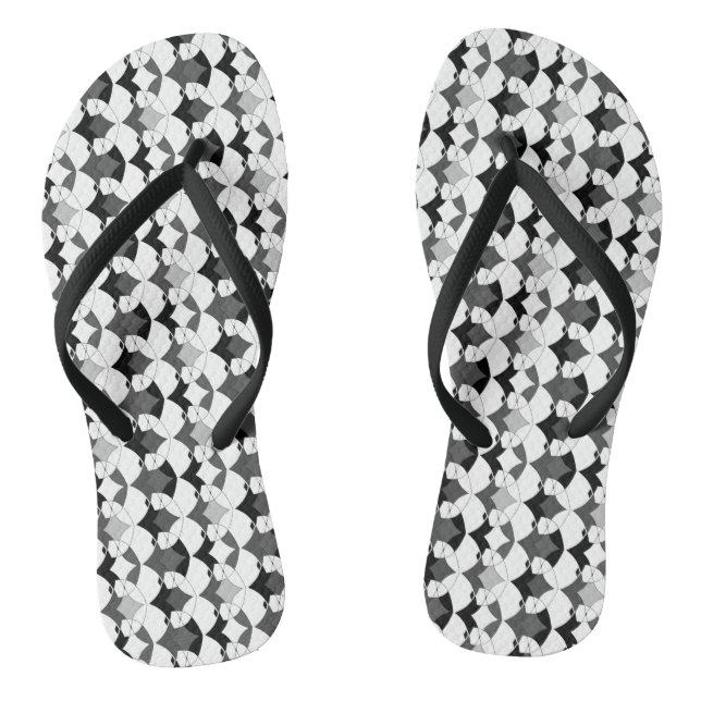 Abstract folk african ethno traditional native flip flops (Footbed)
