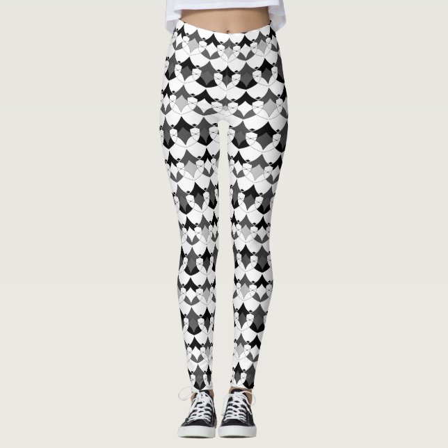 Abstract folk african ethno traditional native  leggings (Front)