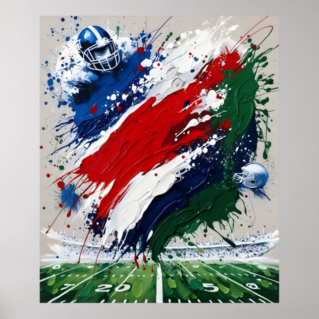 Abstract Football Artwork Poster (Front)