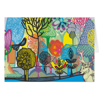 abstract forest cards