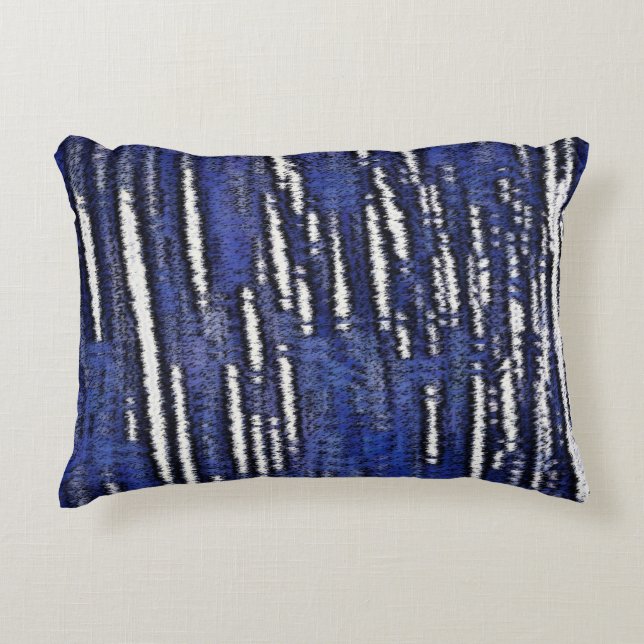 Abstract Forest Royale-Blue Accent Pillow (Front)