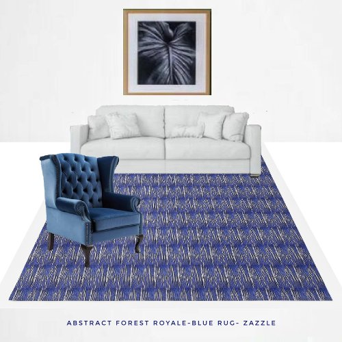 Abstract Forest Royale_Blue Rug