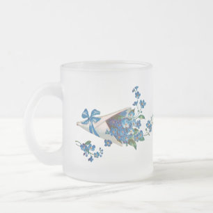 Abstract Forget-Me-Not Frosted Mug