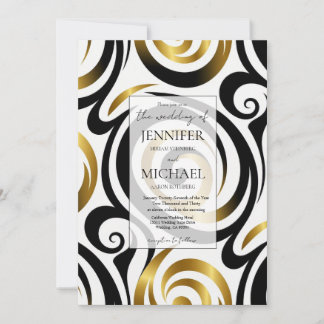 Abstract Formal Luxury | QR Code Wedding Invitation