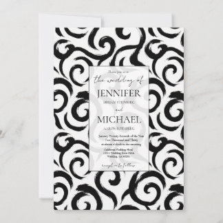 Abstract Formal Luxury | QR Code Wedding Invitation