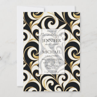 Abstract Formal Luxury | QR Code Wedding Invitation