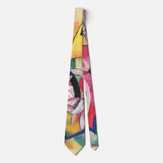 Abstract Forms (aka Colored Flowers) by Franz Marc Neck Tie (Front)