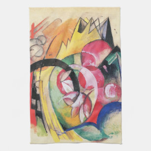 Abstract Forms (aka Colored Flowers) by Franz Marc Towel