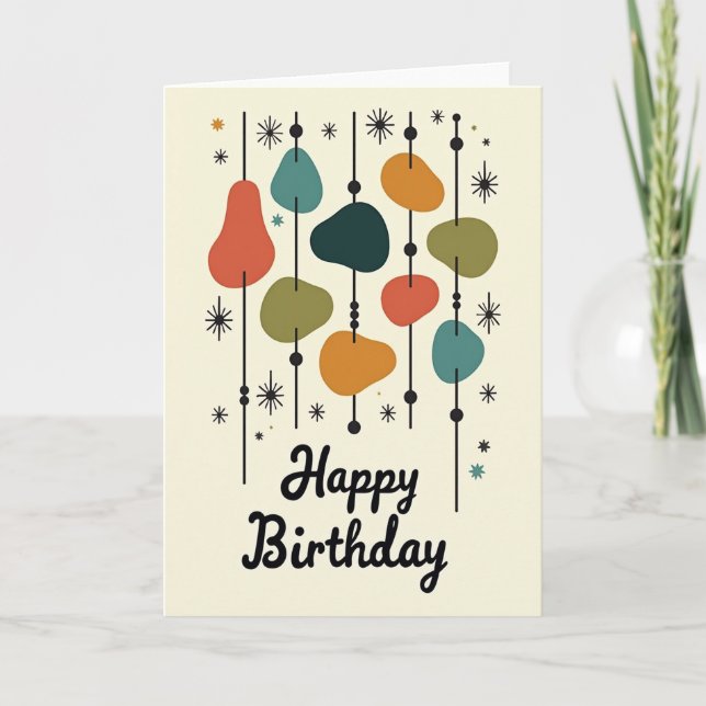 Abstract Forms Birthday Card (Front)