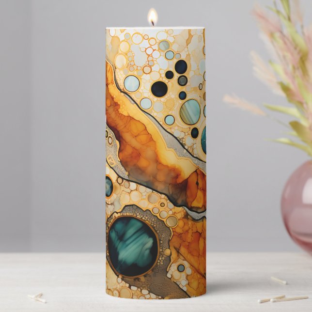 Abstract Fossil Pillar Candle (In Situ)