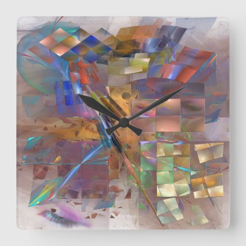 Abstract _ Four Eyes _ Wall Clock