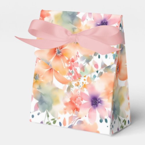 Abstract Fowers Colorful Celebration Favor Boxes