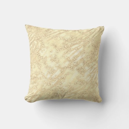 Abstract Foxier Gold Sepia Sparkly Glitter Lux Throw Pillow