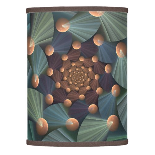 Abstract Fractal Art With Depth Brown Slate Blue Lamp Shade
