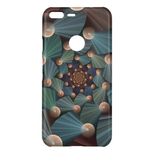 Abstract Fractal Art With Depth Brown Slate Blue Uncommon Google Pixel XL Case