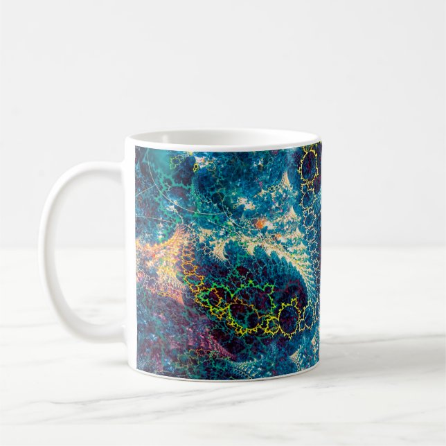 Abstract fractal background - computer-generated i coffee mug (Left)