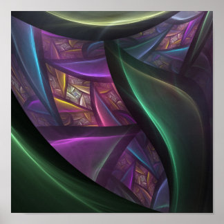 Abstract Fractal Background Poster