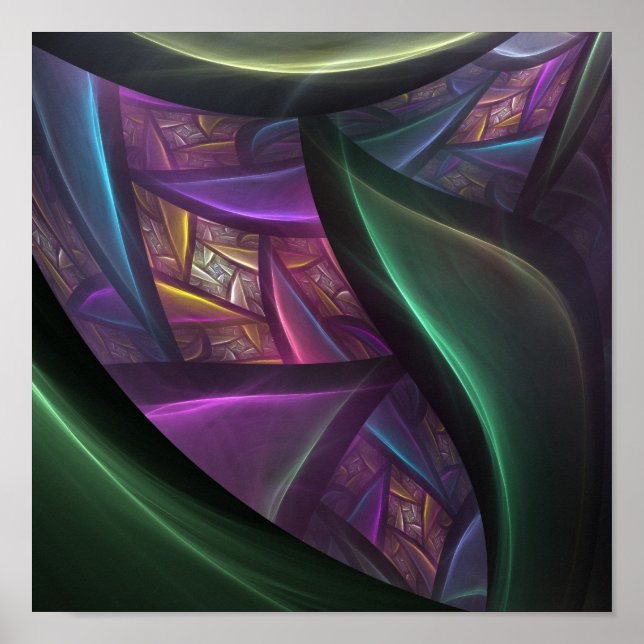 Abstract Fractal Background Poster (Front)