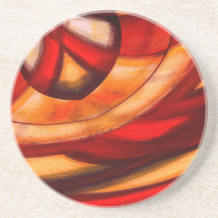 Abstract Fractal Circles Poster Print Coaster