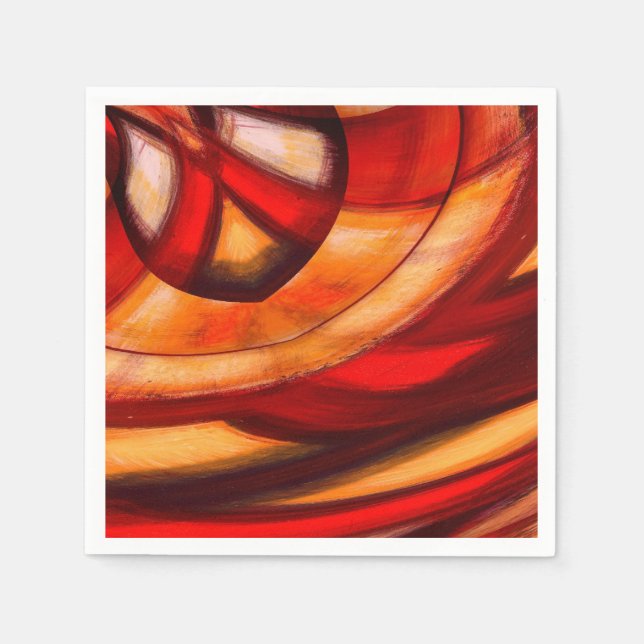 Abstract Fractal Circles Poster Print Napkins (Front)