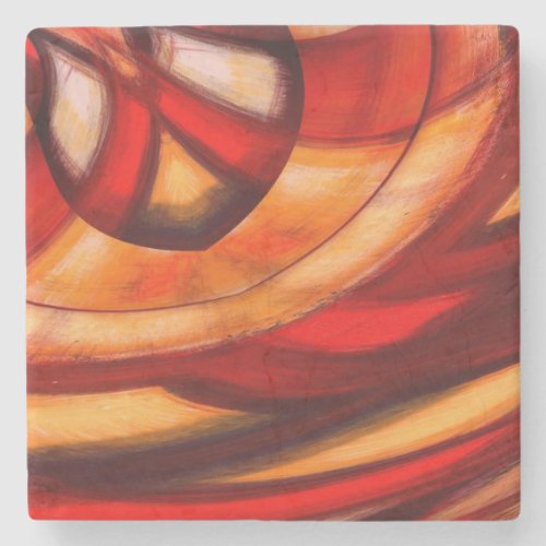 Abstract Fractal Circles Poster Print Stone Coaster