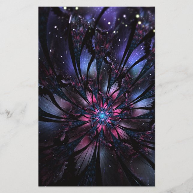 Abstract fractal flower design. (Front)