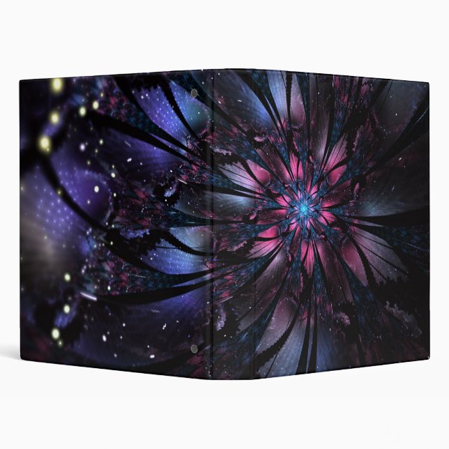 Abstract fractal flower design.  3 ring binder (Background)