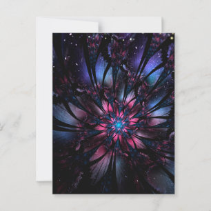 Abstract fractal flower design advice card