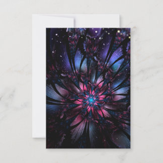 Abstract fractal flower design. advice card