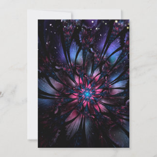 Abstract fractal flower design. advice card