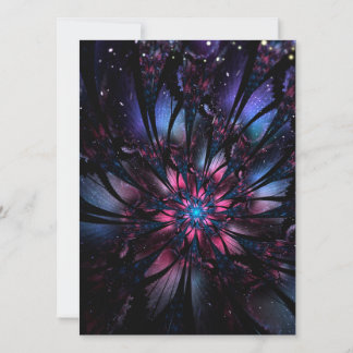 Abstract fractal flower design. advice card