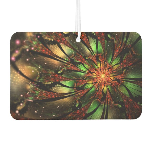Abstract fractal flower design.  air freshener (Front)