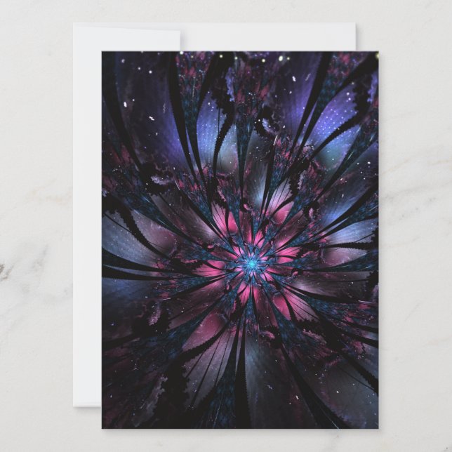 Abstract fractal flower design. announcement (Front)
