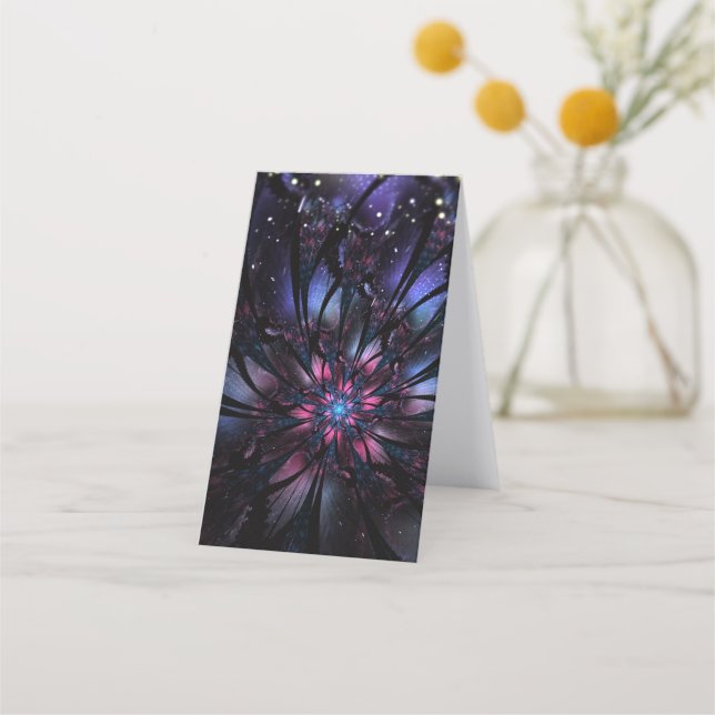 Abstract fractal flower design. appointment card (Back)
