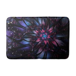 Abstract fractal flower design. bath mat