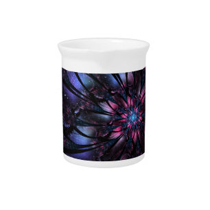 Abstract fractal flower design.   beverage pitcher