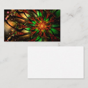 Abstract fractal flower design.  business card